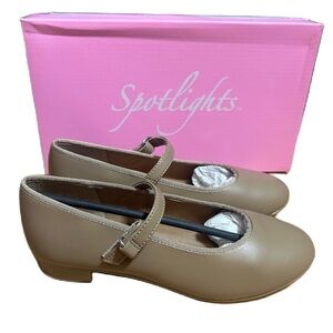 Spotlights Tan Tap Shoes NEW Sz 13 Dance Flats